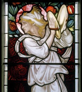 Waterford, St Michael & All Angels, Morris & Co., Edward Burne-Jones, Detal Miriam, 1872 autorstwa Edward Burne Jones