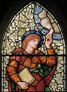 Wilden, All Saints, Morris & Co., Edward Burne-Jones, John Henry Dearle (1859-1932), Enoch, szczegół, 1902-1914, Louisa, Alfred, The Baldwins, Premier, Metodysta, Worcestershire, Arts & Crafts, r