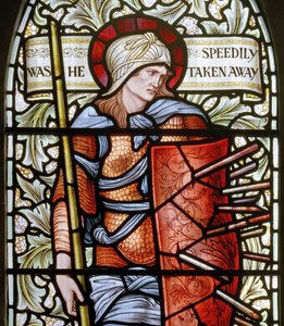 Wilden, All Saints, Morris & Co., Edward Burne-Jones, John Henry Dearle (1859-1932), Fortitude, detail, 1902-1914, Louisa, Alfred, The Baldwins, Premier, Methodist, Worcestershire, Arts & Craft