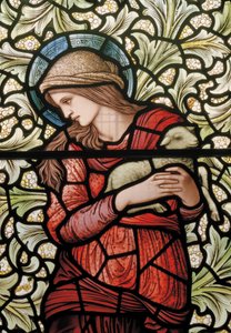 Wilden, All Saints, Morris & Co., Edward Burne-Jones, John Henry Dearle (1859-1932), St Agnes, szczegół, 1902-1914, Louisa, Alfred, The Baldwins, Premier, Metodysta, Worcestershire, Arts & Crafts