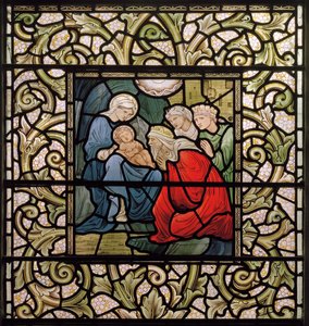 Wilden, All Saints, Morris & Co., Edward Burne-Jones, John Henry Dearle (1859-1932), Pokłon Trzech Króli, 1902-1914, Louisa, Alfred, The Baldwins, Premier, Metodysta, Worcestershire, Sztuka