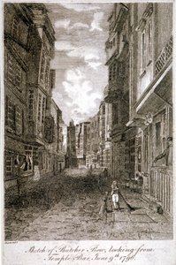 Rzeźnik Row, Westminster, Londyn, 1796. autorstwa Edward Dayes