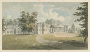 Shugborough Hall: malarstwo akwarela i [?koniec XVIII wieku] autorstwa Edward Dayes