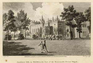 Strawberry Hill, Twickenham, Londyn, siedziba Honorowego Horace Walpole autorstwa Edward Dayes