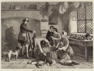 Pakowanie świątecznego kosza autorstwa Edward Duncan