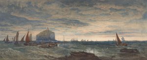 Bass Rock o świcie autorstwa Edward Duncan