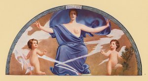 Kalliopa, muza epickiej poezji i elokwencji (kolorowa litografia) autorstwa Edward Emerson Simmons