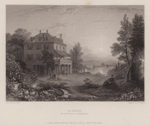 Villa Diodati, rezydencja Lorda Byrona (grafika) autorstwa Edward Francis (after) Finden