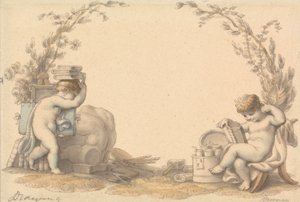 Alegoria rysunku autorstwa Edward Francis Burney