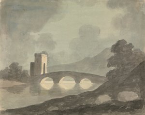 Most i wieża autorstwa Edward Francis Burney