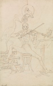 Autoportret karykaturalny autorstwa Edward Francis Burney