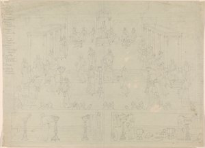 Projekt dla rzymskiej Izby Rządowej (?) autorstwa Edward Francis Burney