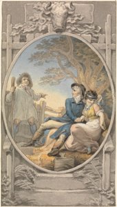 Дизайн в цвете для полировки экслибриса autorstwa Edward Francis Burney