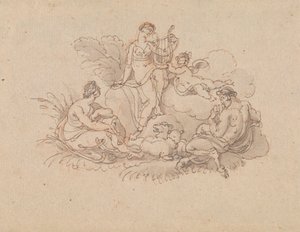 Erato i Pan autorstwa Edward Francis Burney