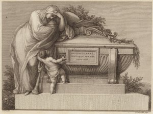 Bilet pogrzebowy Sir Joshuy Reynoldsa autorstwa Edward Francis Burney