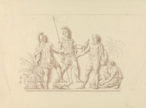 Złożenie broni w ręce Indian autorstwa Edward Francis Burney