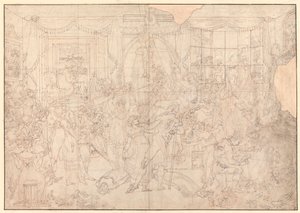 Elegancki lokal dla młodych dam (studium dla) autorstwa Edward Francis Burney