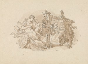 Scena teatralna autorstwa Edward Francis Burney