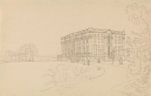 Widok Easton Neston, Northants autorstwa Edward Francis Burney
