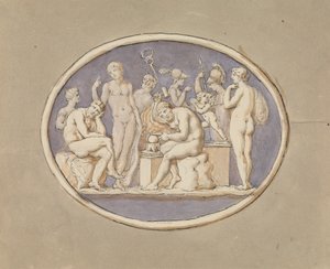 Wulkan oraz Bogowie i boginie autorstwa Edward Francis Burney