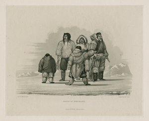 Grupa Eskimosów autorstwa Edward Francis Finden