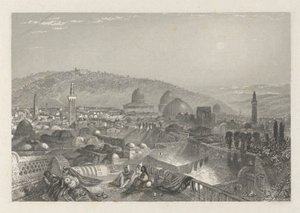 Jerozolima z klasztoru łacińskiego autorstwa Edward Francis Finden