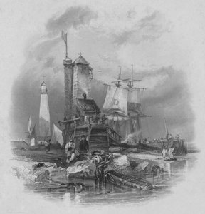 Sunderland: latarnia morska na molo południowym, 1836
