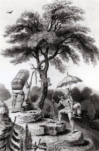 Widok na przełęcz z Quindio, ilustracja z „Podróży przez wewnętrzne prowincje Kolumbii” Johna P. Hamiltona, opublikowana w 1827 r.