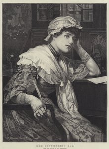 Jej rozważająca czapka autorstwa Edward Frederick Brewtnall