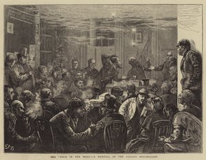 Dziura w ścianie, spotkanie londyńskich republikanów autorstwa Edward Frederick Brewtnall