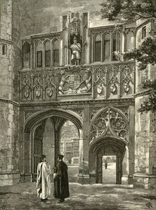 Główna brama Trinity College, koniec XIX wieku. autorstwa Edward Gascoin