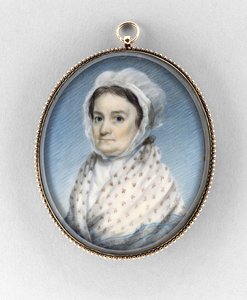 Mary Gould Almy, c.1797-1800 (akwarela na kości słoniowej) autorstwa Edward Greene Malbone