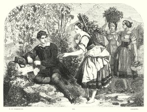 Childe Harold Lorda Byrona, Canto III, Stanza 55 (grawerowanie) autorstwa Edward Henry (after) Corbould