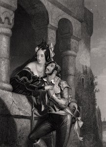 „Dobranoc, tysiąc razy, dobranoc”, grawerowana przez W.H. Egleton, z „Romea i Julii” Williama Szekspira (1564-1616)