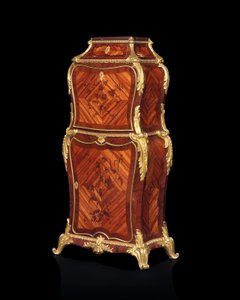 Petit sekretarz a abattant, ok. 1860 (ormolu z kingwood, tulipanowcem i intarsją amarantową) autorstwa Edward Holmes Baldock