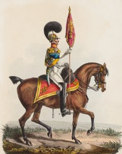 Królewska Gwardia Konna, Niebieska, Oficer, 1828