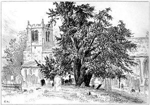 Kościół Snitterfield, Snitterfield, Warwickshire, 1885.