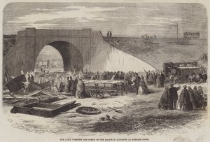 Jury oglądając scenę wypadku kolejowego w Kentish Town autorstwa Edward Hull