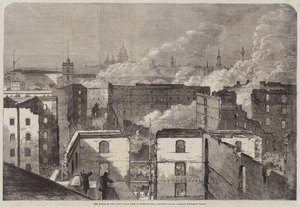 Ruiny późnego Wielkiego Pożaru w Southwark