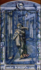 grudzień, z serii kafelków do Kuchni Holenderskiej, 1867-8 autorstwa Edward John Poynter