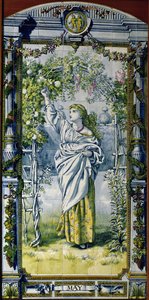 maj, z serii kafelków do Kuchni Holenderskiej, 1867-8 autorstwa Edward John Poynter