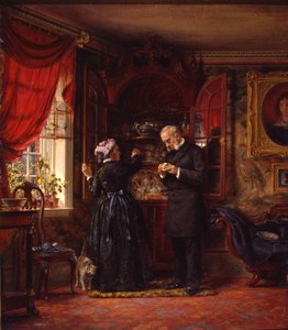 Miłośnik starych Chin, 1880 (olej na desce akademickiej) autorstwa Edward Lamson Henry
