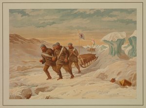 Szkice polarne. Wracając na statek po nieudanej próbie odnalezienia bieguna północnego autorstwa Edward Lawton Moss