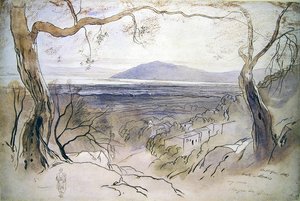 Widok na Lewkas, Wyspy Jońskie autorstwa Edward Lear