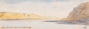 Abou Simbel; godz. 8:10 rano, 8 lutego 1867 r. (369) autorstwa Edward Lear