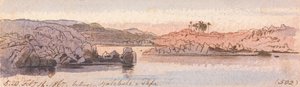 Między Kalabshee i Tafa, 17:20, 16 lutego 1867 r. (502) autorstwa Edward Lear