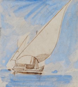 Łódź na Nilu autorstwa Edward Lear