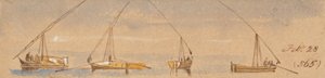 Łodzie (dahabeah); 28 lutego [1867] (565) autorstwa Edward Lear