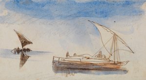 Łodzie na Nilu autorstwa Edward Lear