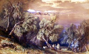 Korfu z góry Wioska Analipsis autorstwa Edward Lear